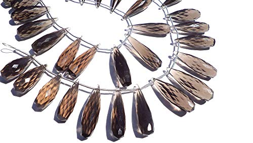Perles de quartz fumé facettées pour fabriquer un cadeau unique - 5