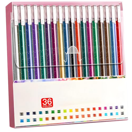 Stylos 36 couleurs métallisées à paillettes marqueurs scintillants