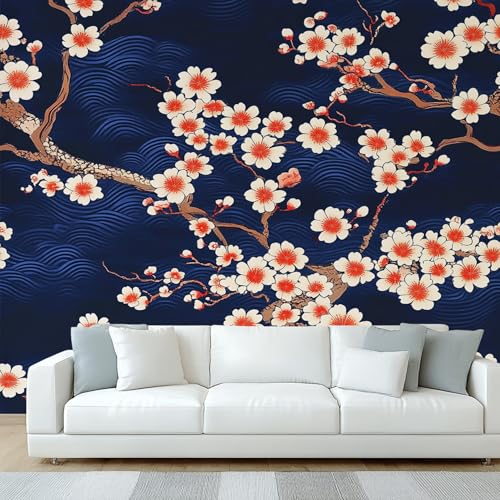 Fresque murale chinoiserie asiatique papier peint d'exception salon 366x254 - 2