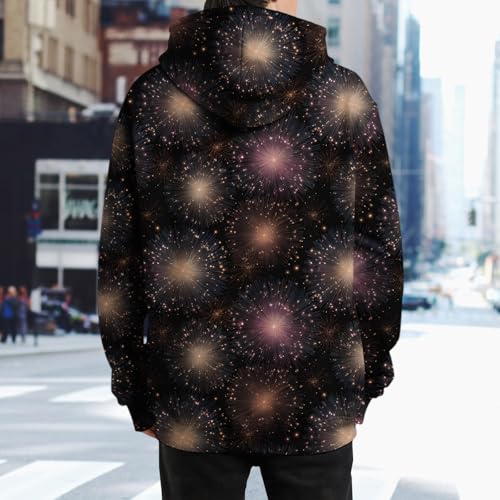 Mens Marble Print Pullover Hoodie Modern Artistic Pattern Sweatshirt Cotton Blend Streetwear Top With Kangaroo Pocket2