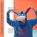 COSUSKET Snug Fit Unisex Adult Onesie Pajamas, Flannel Cosplay Donkey One Piece Halloween Costume Sleepwear Homewear Blue