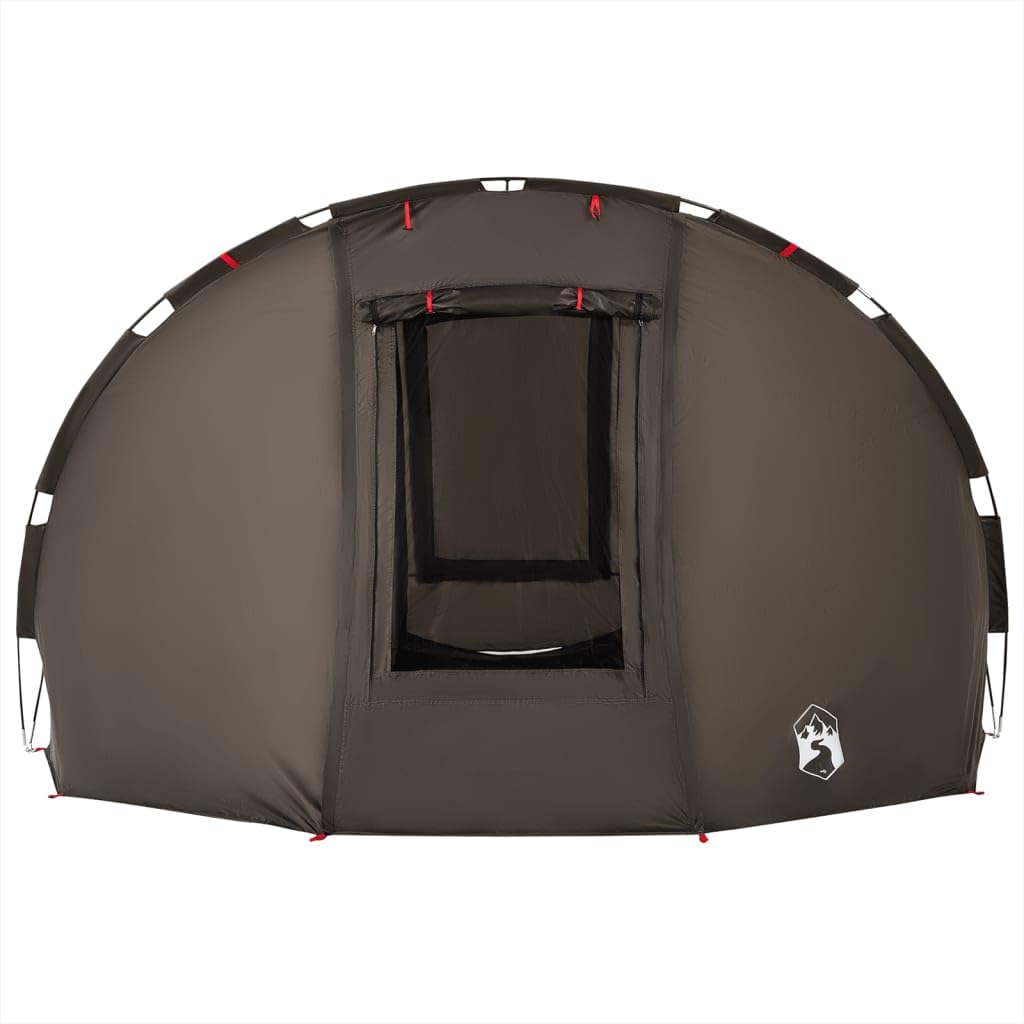 Tidyard Angelzelt Karpfenzelt Campingzelt Sekundenzelt Schnellaufbauzelt für Picknick Wandern Angeln 5 Personen Braun Wasserdicht