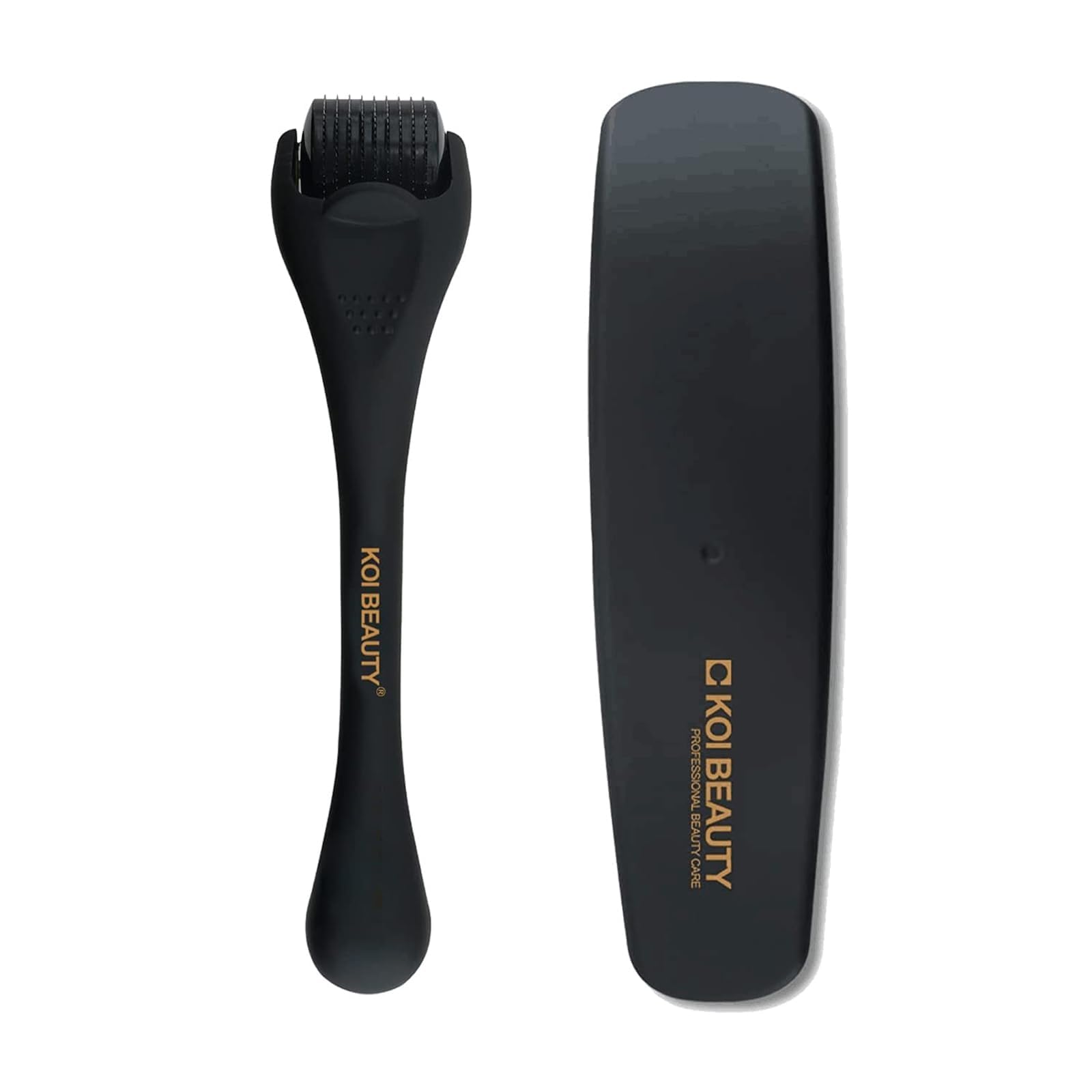 KOI BEAUTY Dermaroller 1,5mm, Rodillos Facial con 540 Verdadero Microagujas Titanio Derma Roller para Casa, Masajeador Mincroneedling para cara y cuerpo Tratar Antiedad crecimiento de barba y cabello