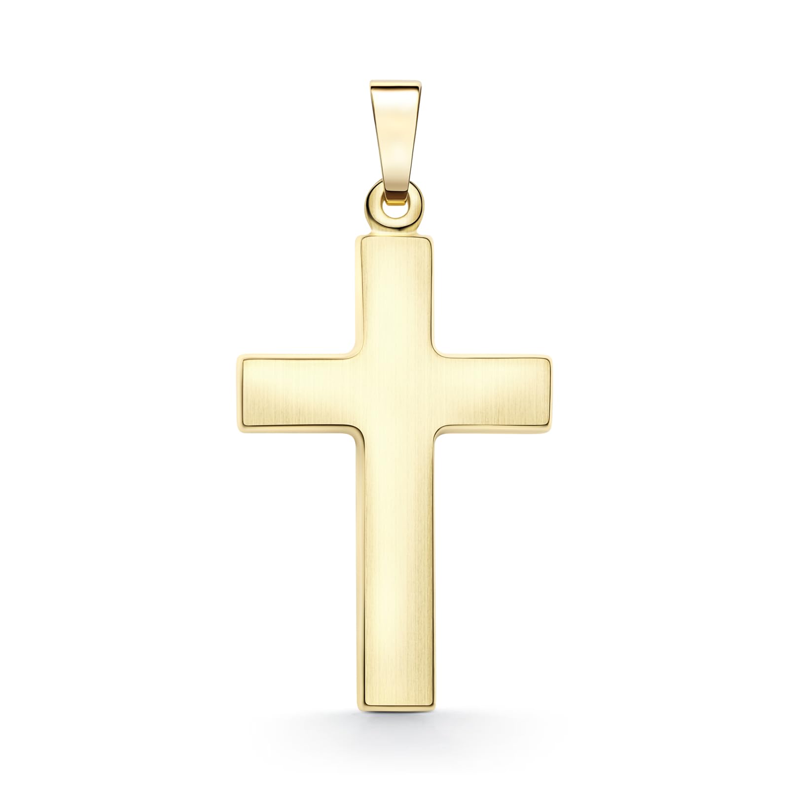 EDELIND Kreuz Anhänger Gold 333/8 Karat Echtgold Goldanhänger Goldkreuz für Damen, Herren, Kinder Kettenanhänger Gelbgold mit Schmuck Geschenkbox