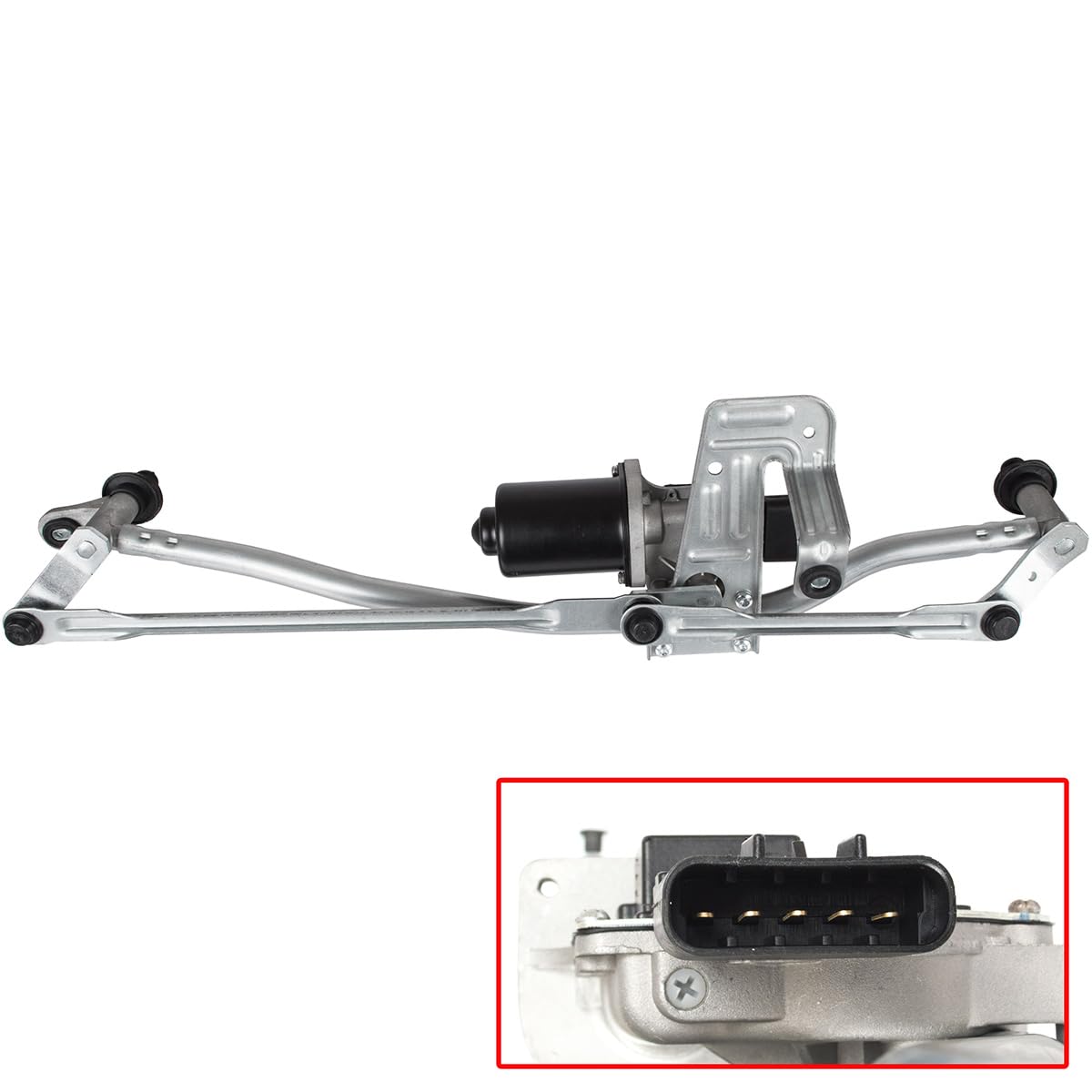 Compatibile con Fiat Ducato 2006 – Tiranteria tergicristallo + MOTORE per 1340683080, 1363338080, LCC3120, TGE521A,