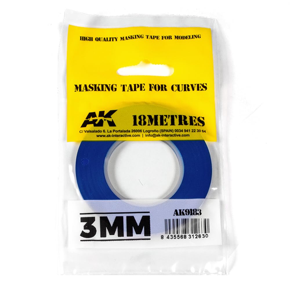 Ak Interactive Blue Ak Ak9183 Masking Tape For Curves 3Mm