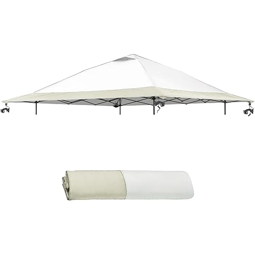 13x13 Canopy Replacement Top Cover,Single Tier Waterproof Instant Canopy Vented Top，Silver Coated Oxford Pop Up Canopy Replacement Cover for Outdoor Garden Camping(Top Only,396 * 396cm