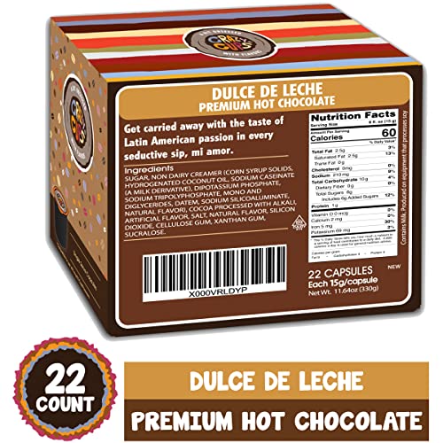 Crazy Cups Seasonal Hot Chocolate, Dulce De Leche Hot Chocolate Hot Cocoa, Single Serve Cups For Keurig K Cup Brewers, 22 Count #TOP1