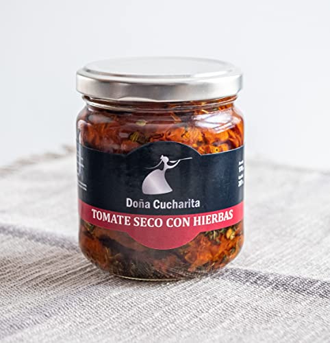 Tomate seco en aceite con hierbas CAJA 207ml x 4 un. Artesano Doña Cucharita