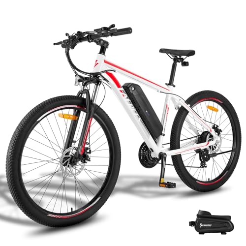 Fafrees F28 Mt Bicicleta Eléctrica, 250w Bicicleta Eléctrica Montaña, 27.5 Bicicleta Eléctrica Urbana, 14.5ah 522wh Batería,21-Velos E-Bike, 25km H, Alcance 50-90km Rojo Blanco Fafrees F28 Mt Bicicleta Eléctrica, 250w Bicicleta Eléctrica Montaña, 27.5 Bicicleta Eléctrica Urbana, 14.5ah 522wh Batería,21-Velos E-Bike, 25km H, Alcance 50-90km Rojo Blanco