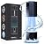 Echo Go+ Hydrogen Water Bottle - Water Ionizer Up to 4.5PPM - SPE & PEM Hydrogen Water Generator - Gary Brecka Recommended - Alternative to Hydrogen Water Pitcher - Black Hydrogenated Water Bottle