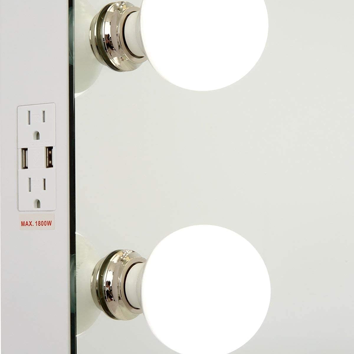 Top Brands IMPRESSIONS Hollywood Premiere Plus Vanity Mirror with 12 LED Bulb, 3X Magnifying Mirror with 2 USB Ports and Wireless Bluetooth Speaker (White) Crazy Clearance IMPRESSIONS Hollywood Premiere Plus Vanity Mirror with 12 LED Bulb, 3X Magnifying Mirror with 2 USB Ports and Wireless Bluetooth Speaker (White)