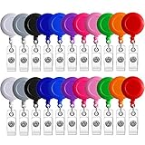 【Gran cantidad】El paquete incluye 24 piezas carrete insignia retractil en 12 colores diferentes, es suficiente para satisfacer sus diversas necesitades o compartir con sus familiares, niños, amigos o compañeros.