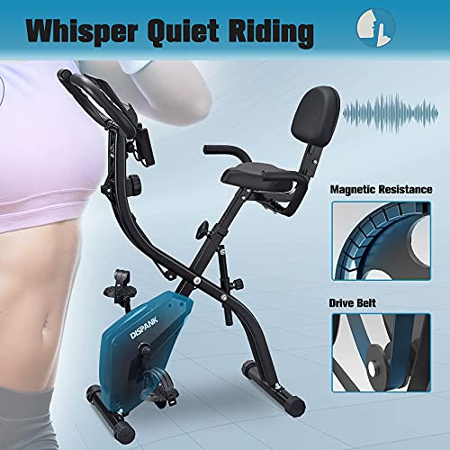 Folding Exercise Bikes DISPANK 3in1 XBike Indoor Portable Exercise