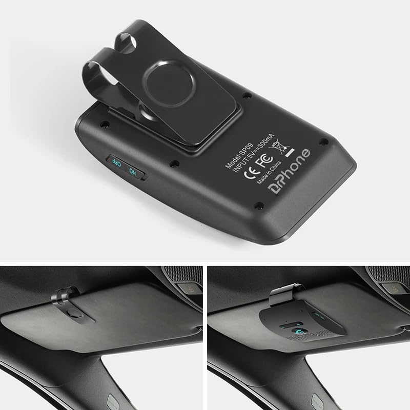 Kit voiture Bluetooth DrPhone Multipoint mains libres sans fil noir - 2