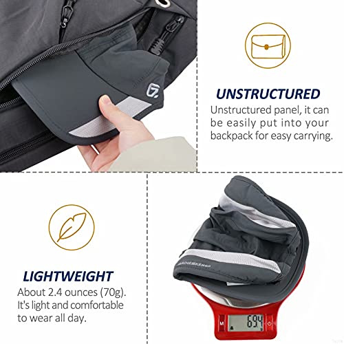 GADIEMKENSD Quick Dry Sports Hat Lightweight Breathable Soft Outdoor Run Cap (Classic up, Deep Gray)