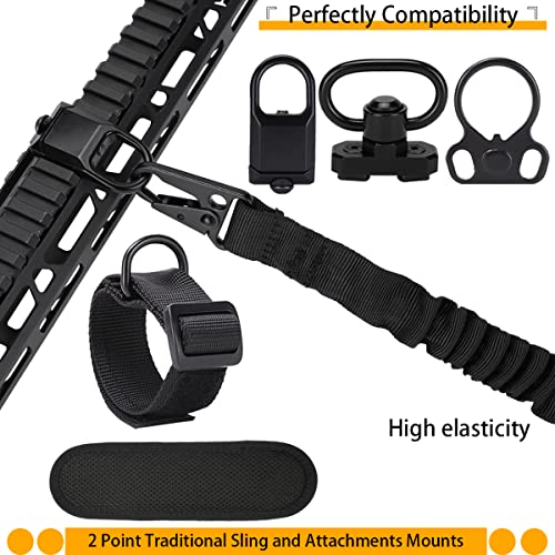 Ratulie 2 Point Rifle Sling Two Point Sling Tactical With Adjustable Extra Long Two Point Traditional Sling Qd Swivel Mount #TOP5