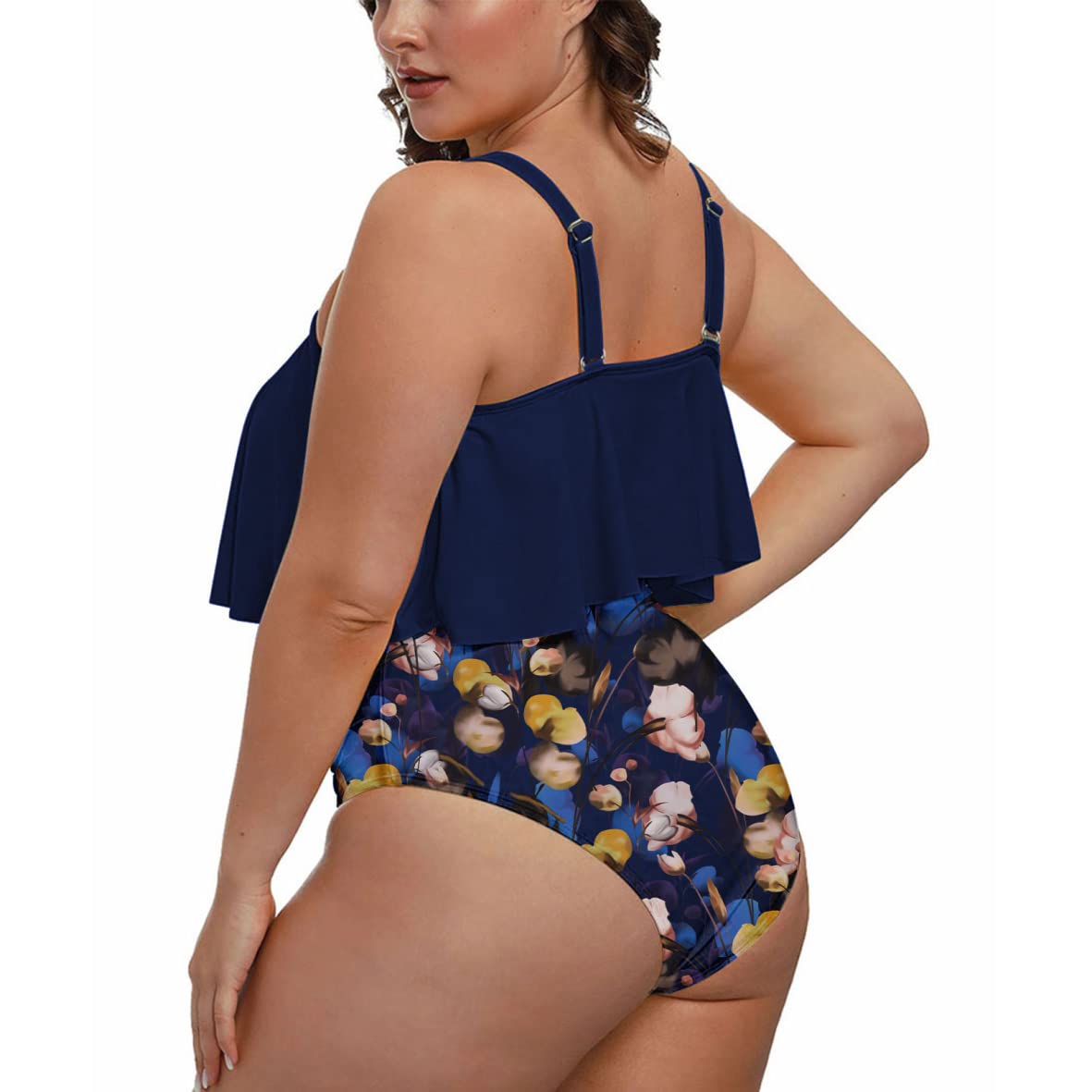 Pink Queen Conjunto de tankini para mujer talla grande 2 piezas control abdomen