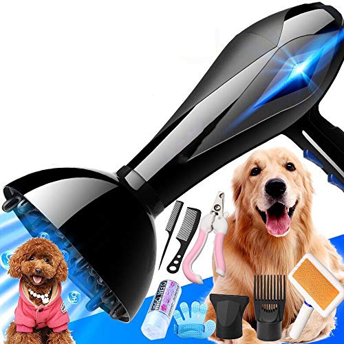 YLXD Sèche-Cheveux Animal Toilettage pour Animaux Sèche-Cheveux Animaux Spécial Haute Puissance Silencieux Chien Eau Soufflant Machine Spécial Applicable Petit Chat Chat Cover