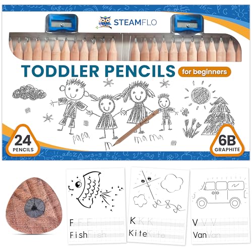 Lápices de Grafito 6B para Niños 24 Unidades miniatura 1