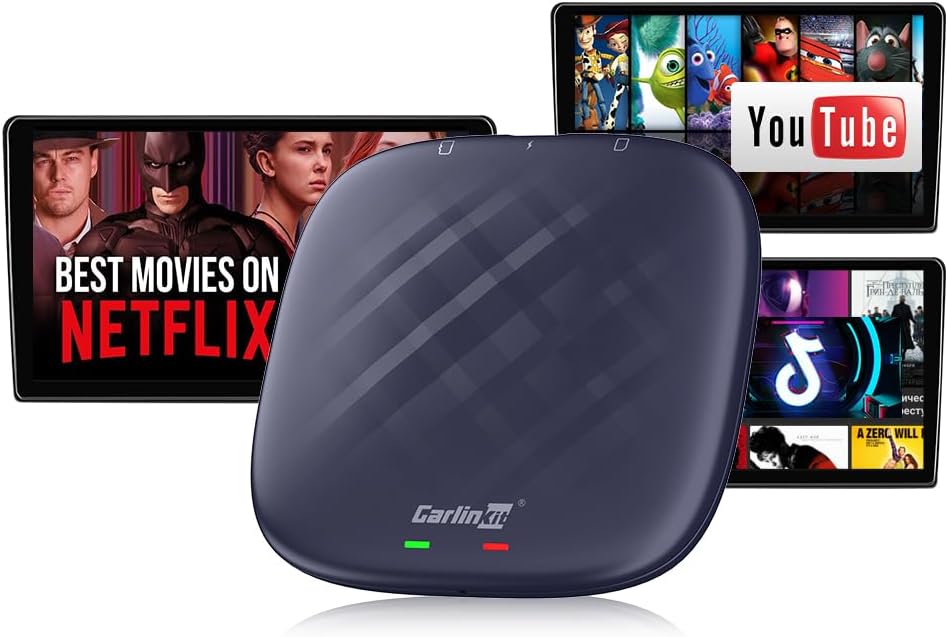 CarPlay Box Streaming Device for Car – YouTube, TikTok, Netflix CarPlay Adapter | Convert Wired to Wireless CarPlay & Android Auto | Android 13.0, 8-Core, 8GB+128GB, SM6225, Blue