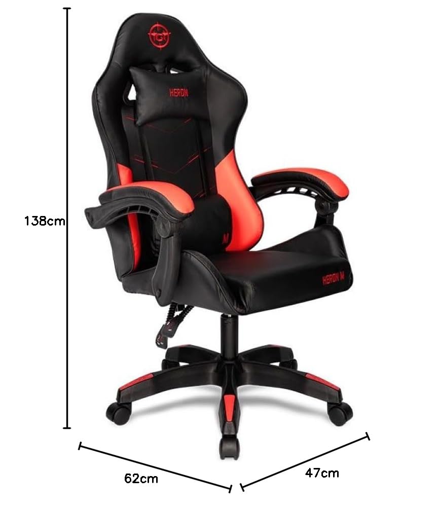 Cadeira Gamer TGT Heron M | Encosto Ajustável | Braços 2D | Preto