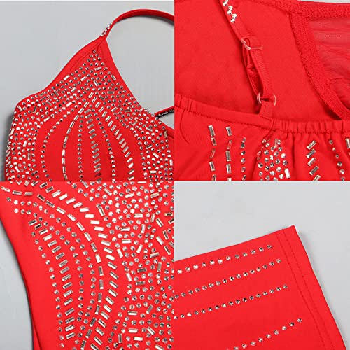 Image of Jigfar Women Sexy Elegant Rhinestone Mesh See Through Party Club Night Split Bodycon Formal Maxi Dress
