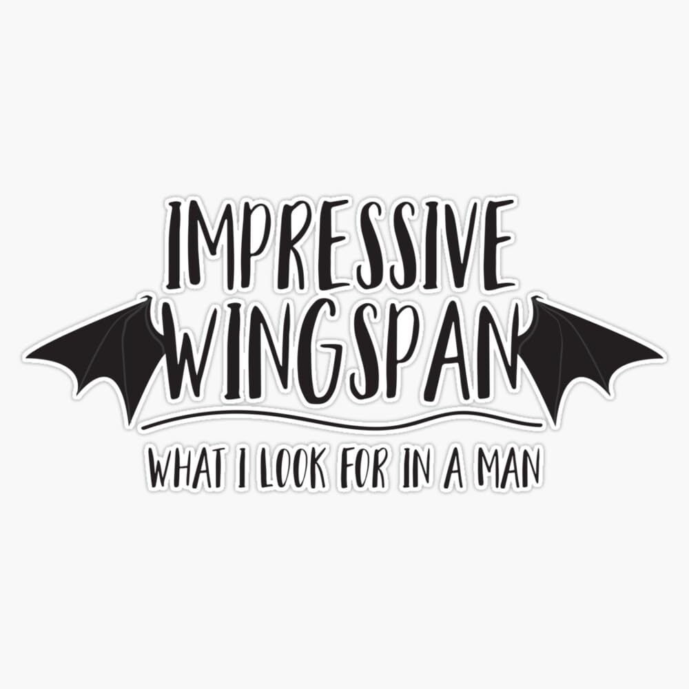 Impressive Wingspan - Acotar Bumper Sticker Vinyl Decal 5"