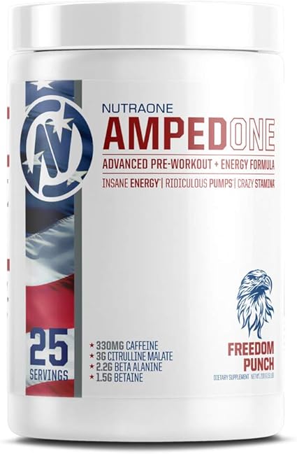 Amazon Com Ampedone Pre Workout Powder For Men And Women By Nutraone Pre Workout Supplement For Increased Energy And Focus Freedom Punch 25 Servings Health Household