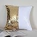 WOOAI Taie d'oreiller 40 * 40 Paillettes Throw Pillow Sirène Coussin Décoratif Réversible Housse de Coussin pour Canapé Décoratif