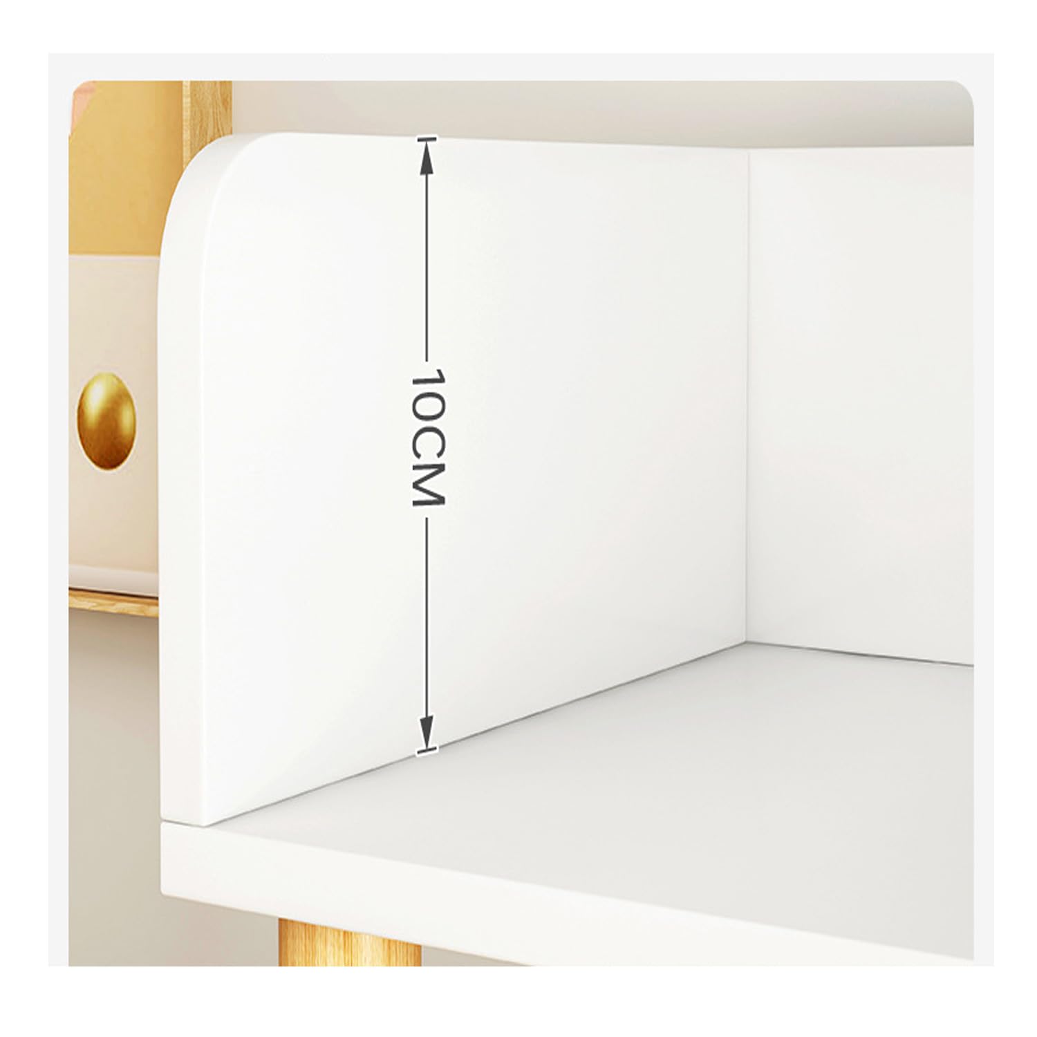 HAYOFAMY 3-Tier Mobiele Boekenplank, Witte Boekenkast met Wielen, Rolling File Houder Bureau File Book Organizer voor Thuiskantoor Woonkamer School