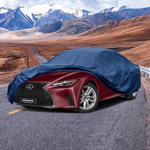 Image of Kaugung Heavy Duty Car Cover Custom Fit Lexus IS300 IS200 IS350 (2005-2025), Waterproof All Weather Resistant Outdoor Sun Rain Dust Protection with Anti-Theft Lock.(USA Warehouse,Within 3-7 Days)
