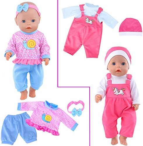 DB 10 Sets Sweet Doll Clothes Accessories Include Hats and Head Bands for 43cm New Born Baby Doll - Image 4