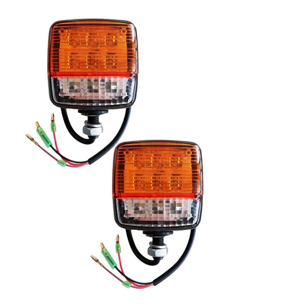 Indicateurs de Tournage de Moto 2 Pièces Moto LED Chariot Élévateur Lumière 12V 24V Tracteur Clignotant Indicateur De Direction Ambre Blanc Camion Remorque Position Lampe
