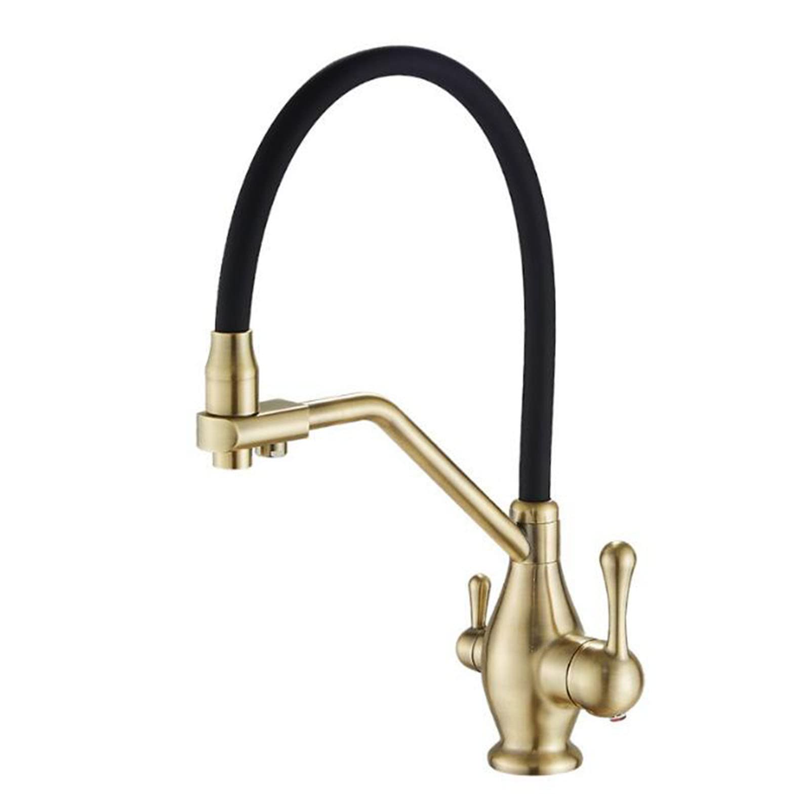 BHFPFZA 3in1 Multifunctal Kitchen FaucetBrass Water Filter Tap Grey Mixer for Drinking Filtrat and Kitchen Use Slish & Design