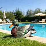 DKUWBJAS Outdoor Duck Statues: Resin Decor-Realistic Floating Mallard Ducks, Waterproof for Pond, Garden, Patio Ornaments, Ideal for Pool Backyard Lawn Decoration and Cake Toppers.