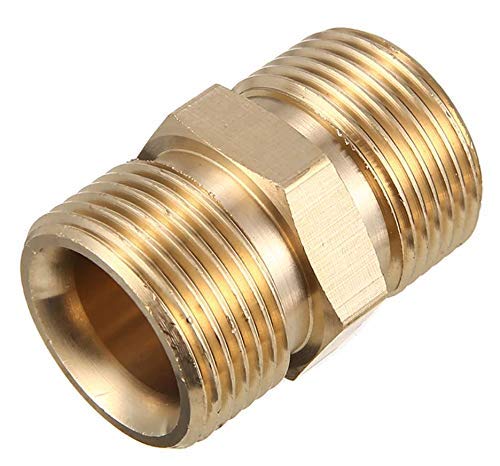PIONEER UNLEASH THE NEXT M22 Male Brass Connector for Extension of Pressure Hose Pipe