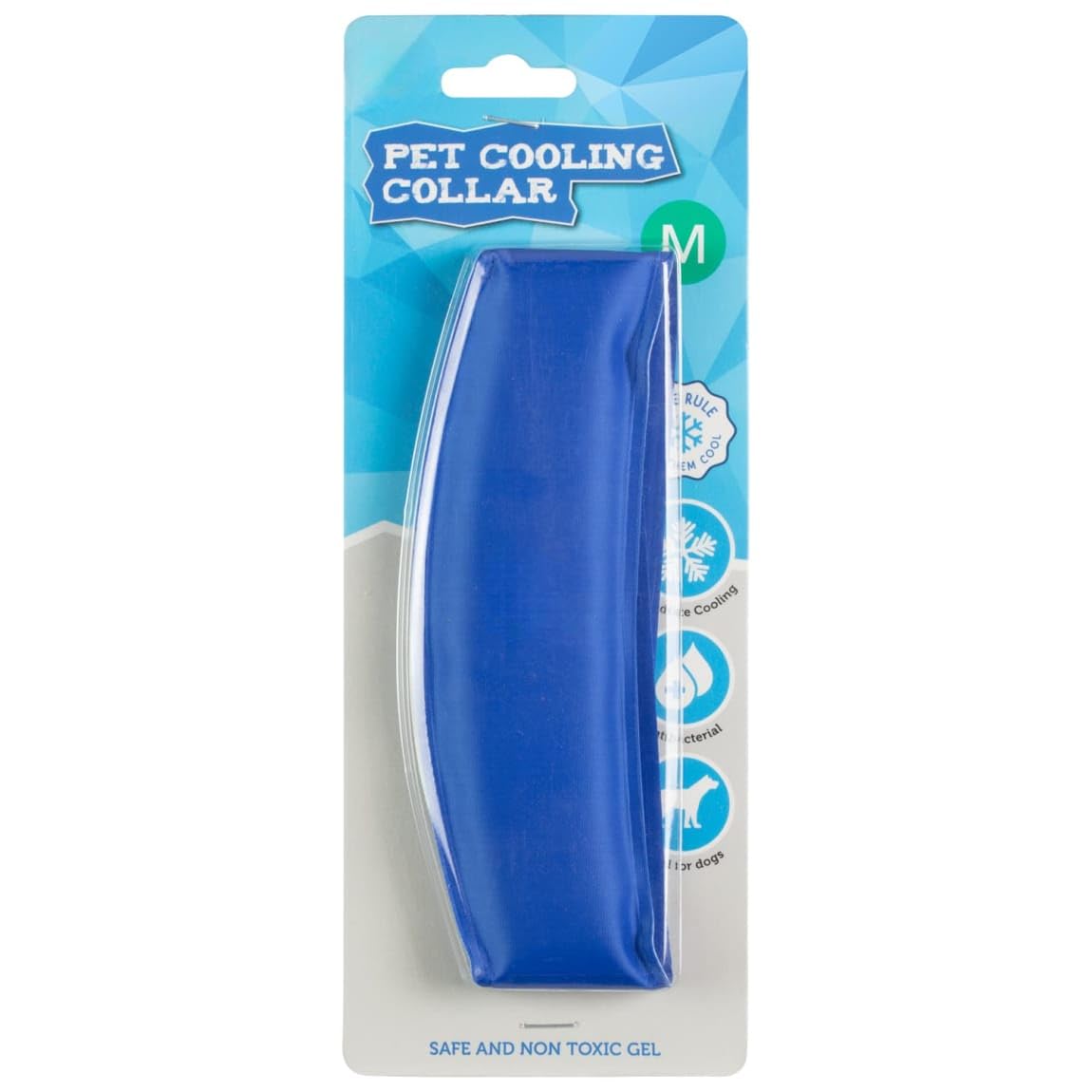 New Large Pet Cooling Collar – Blue Gel Cooling Neck Wrap for Dogs – Non-Toxic Gel, Antibacterial, Reusable & Instant Cooling – Ideal for Summer, Heat Relief, Travel, Outdoor Use A-54 (Medium)