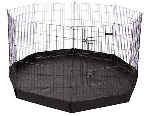 Kerbl Kleintiergehege (ø 143 cm, 8 Zaunelemente je 57 x 78 cm, Metall pulverbeschichtet, Gitterabstand 3 cm, Welpenauslauf, beliebig erweiterbar) 81715