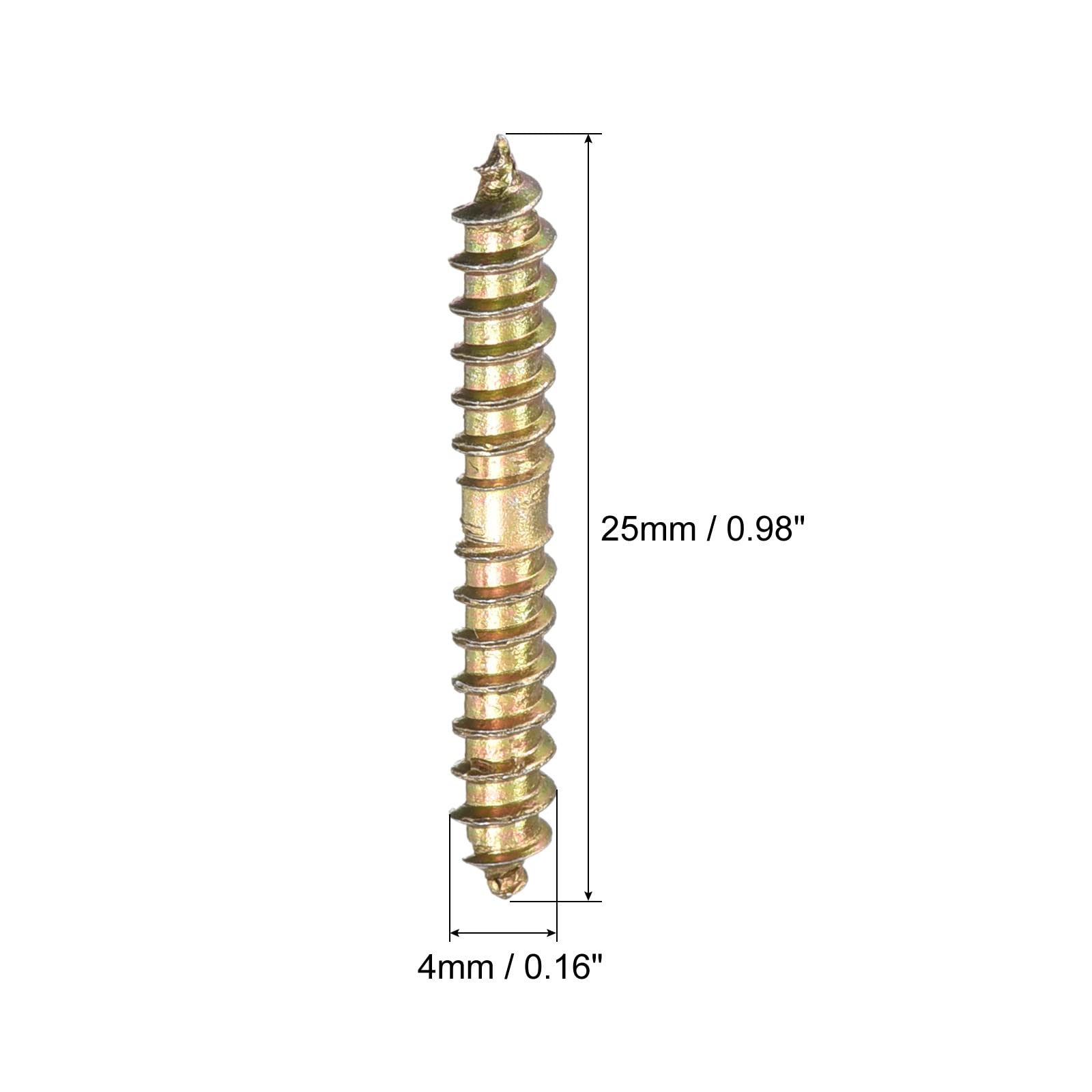 Bulloni di fissaggio Viti for tasselli da legno a filettatura autofilettante a doppia estremità(8x80mm 24pcs)