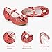 Furdeour Big Girls Flats Shoes for Big Size 4 Red Wedding High Heel Flower Girl Princess Party Halloween Christmas(2701Red 4)