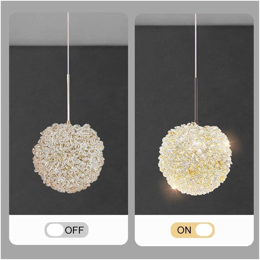 Plafonnier petit en verre de luxe lampe suspendue à intensité variable - 2