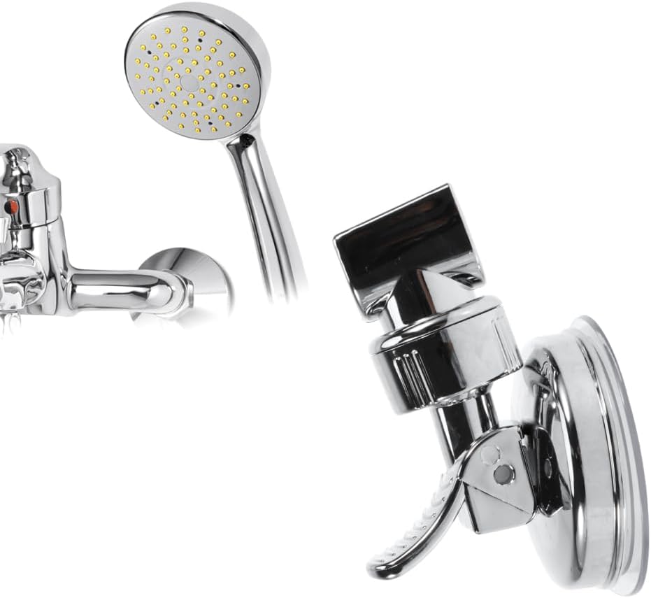 Hemobllo 2pcs Adjustable Shower Head Bracket Magnetic Holder for Bathroom No Drill Suction Cup Easy Install