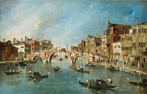 Toile Francesco Guardi 60x90 cm pour habiller un mur vide avec une vue de Venise art