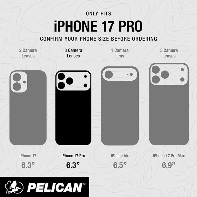 Image of Pelican Shield iPhone 17 Pro Case - Compatible with MagSafe - Carbon