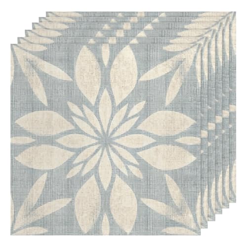 Servilletas de Tela Flores Abstractas Set x6 50.5x50.5 cm miniatura 1