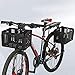 Bike Front Basket Detachable Bike Handlebar Front Basket with Handle Rear Rack Luggage for Carrier Hanging Baske