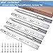 18 inch Drawer Slides 4 Pairs (8pcs) Soft Self Close Full Extension Ball Bearing Drawer Rails Side Mount Metal Dresser Runners for File Cabinet Trash Can Kitchen Wardrobe Glides 18