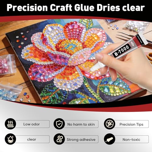 Image of 8 PCS 15ml B7000 Glue Clear with Precision Tip, Bedazzling Glue, Super Glues, Rhinestone Glue for Nail, Craft Glues, Jewelry Making, Nail Art, DIY, Makeup, Shoes