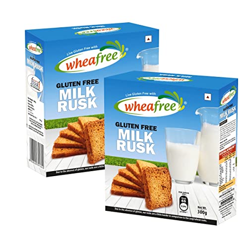 Image of Wheafree Gluten Free Milk Rusk - Non-Veg (Pack of 2 x 300g Each) | Tasty, Crunchy and Crispy | Best Tea Time Snacks | No Maida